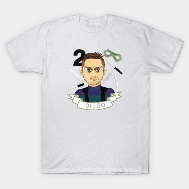 Diego Hargreeves - The Umbrella Academy T-Shirt by conshnobre